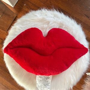 Room Essentials Red Lip-Shaped Pillow